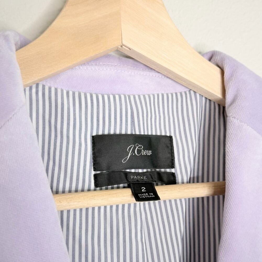 J Crew Parke Lilac Velvet Blazer Women's Size 2 - Picture 2 of 6
